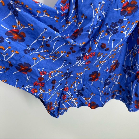 Free People Bet You Do Blue Floral Romper - Picture 4 of 7